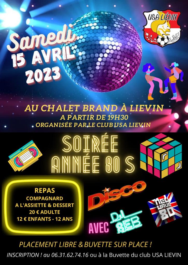 Soirée années 80s par l'USAL Football | Ville de Liévin